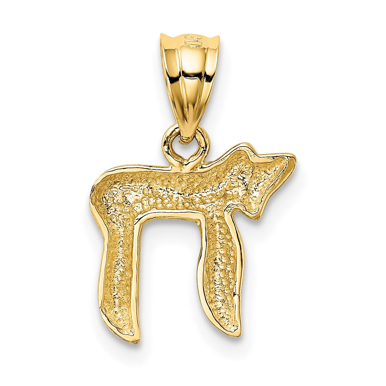 14K Polished Chai Pendant