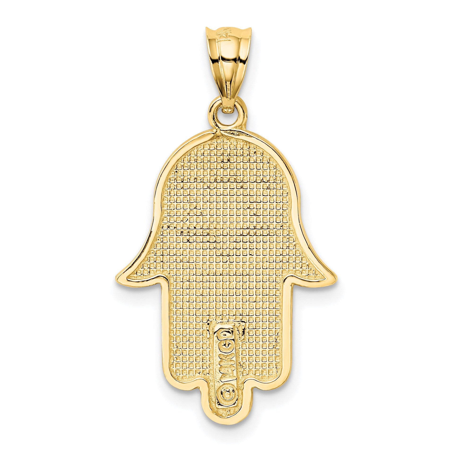 14k Hamsa with Star of David Charm