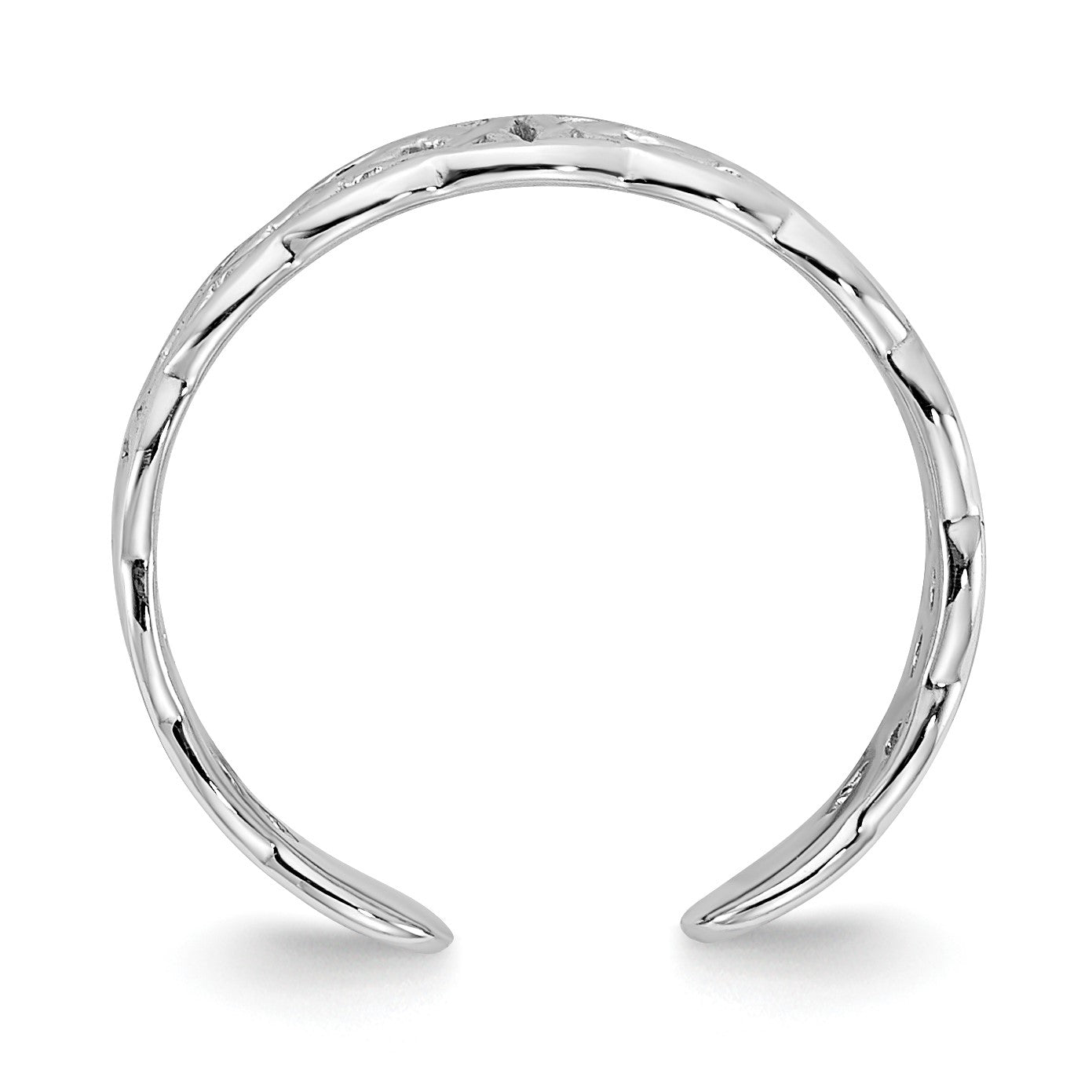 14k White Gold Polished Celtic Knot Toe Ring
