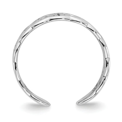 14k White Gold Polished Celtic Knot Toe Ring