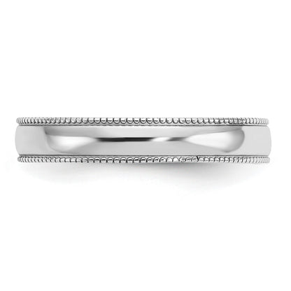 14K White Gold Adjustable 3mm Milgrain Band Toe Ring