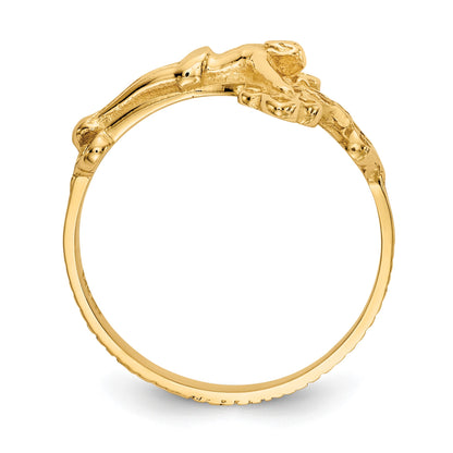 14k Polished Crucifix Ring