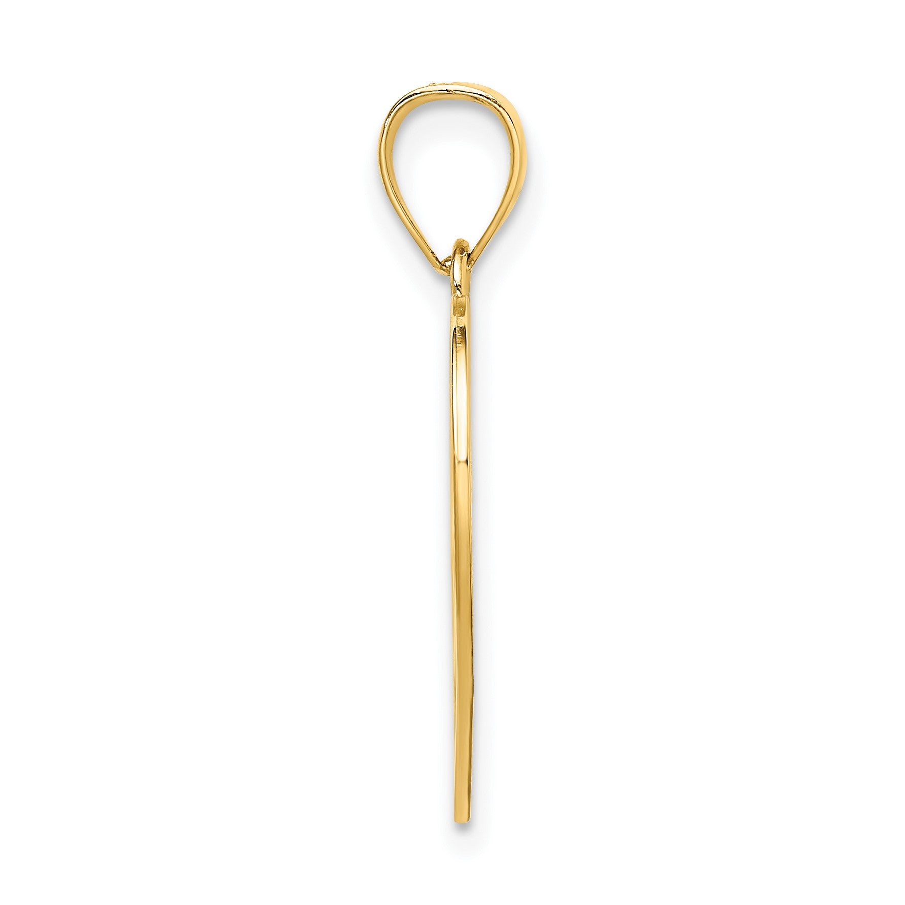 14k AMOR in Cut-out Heart Charm