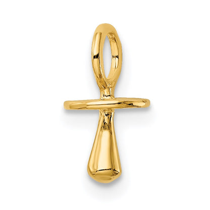 14K Gold Polished 3-D Pacifier Charm