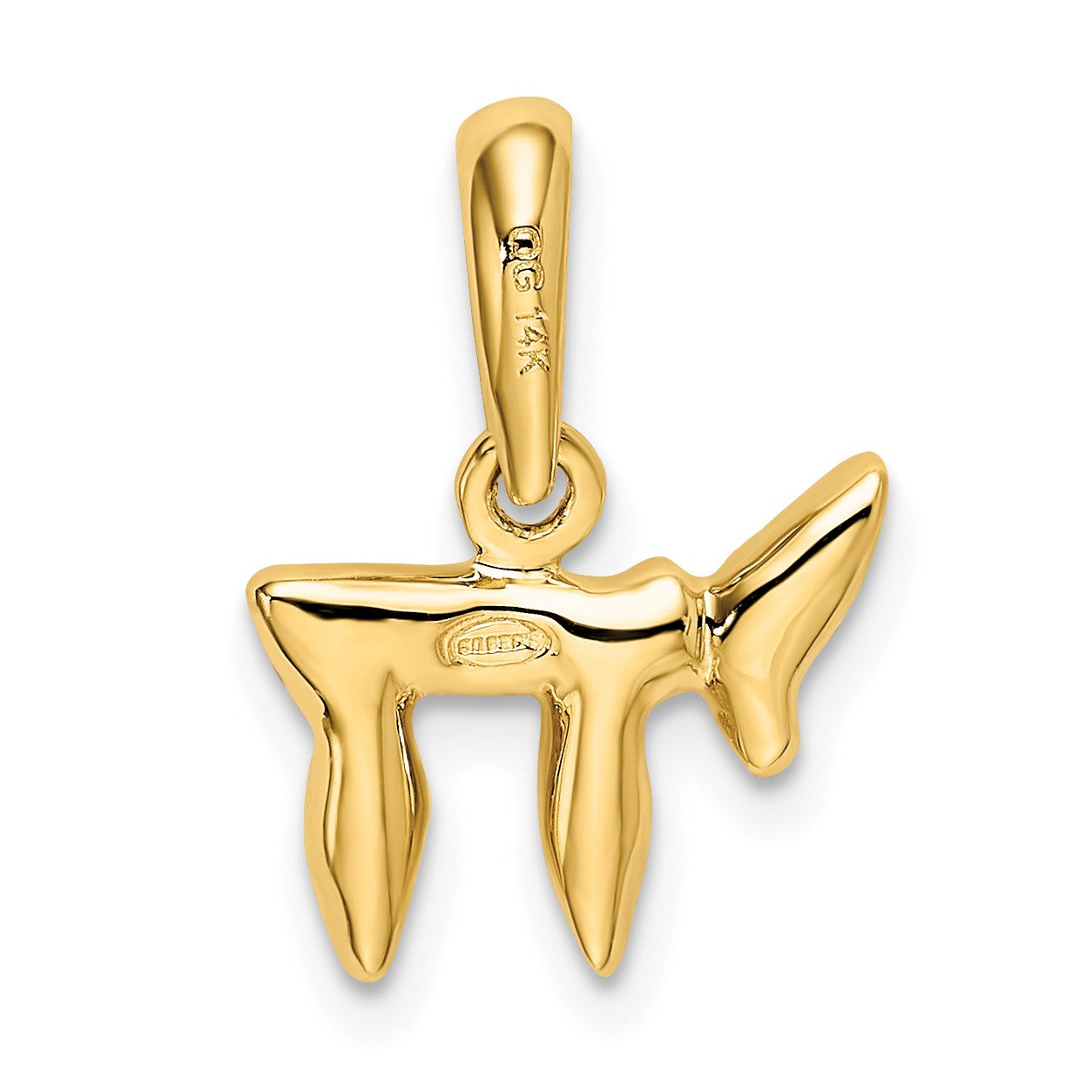 14K Polished Chai Pendant