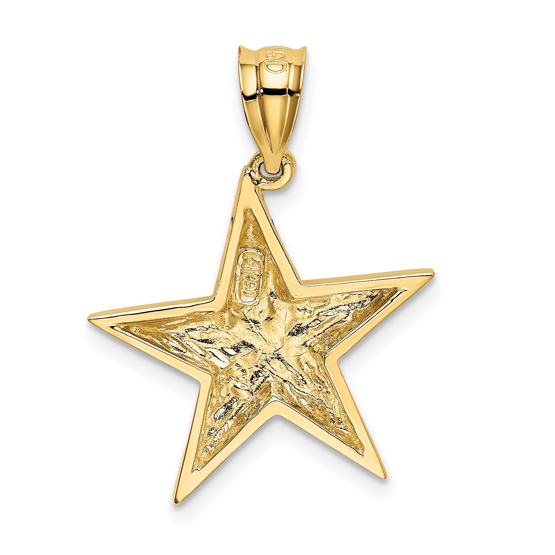 14k Polished Star Pendant
