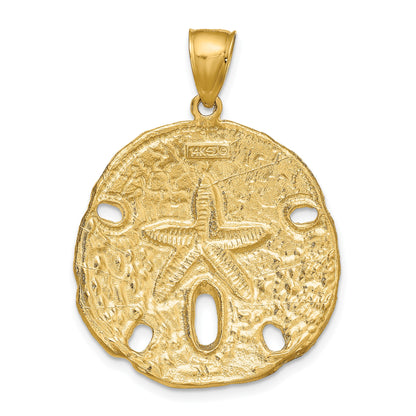 14k Large Sand Dollar Pendant