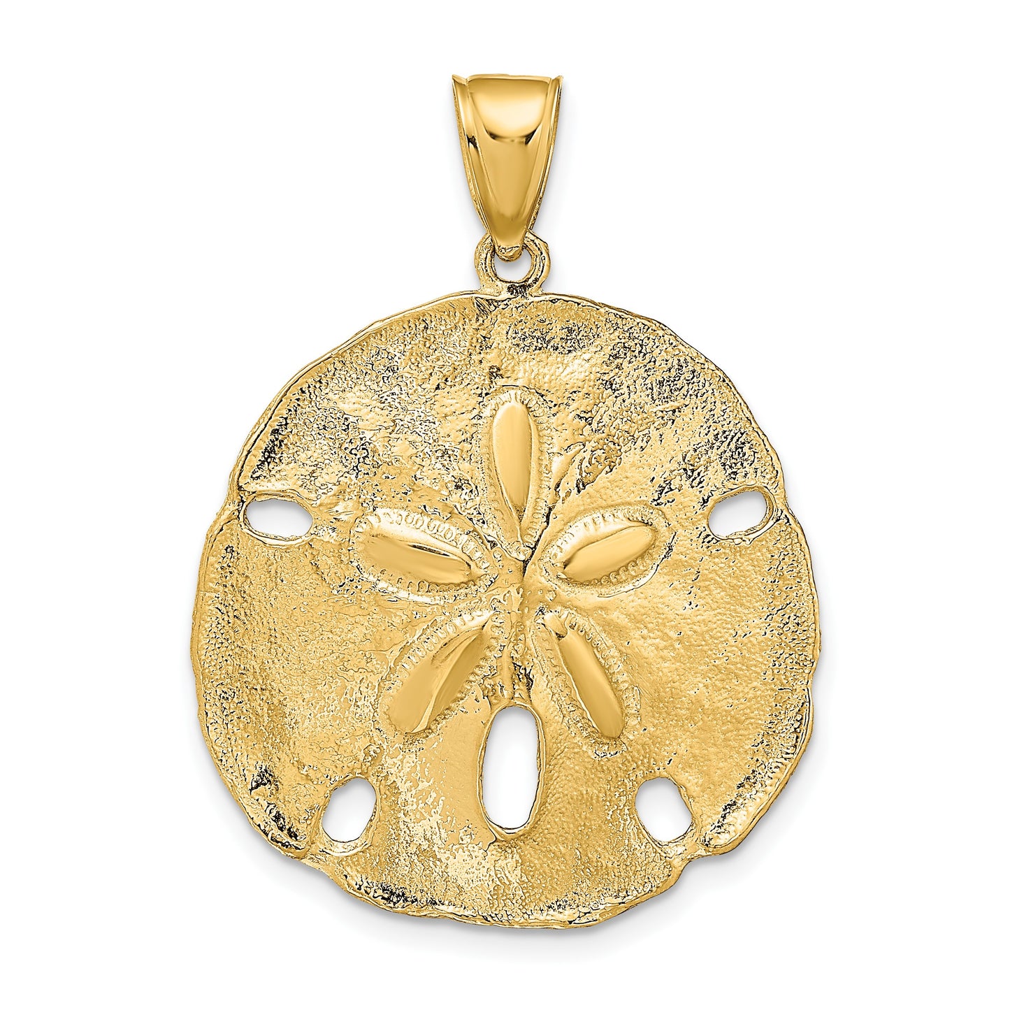 14k Large Sand Dollar Pendant