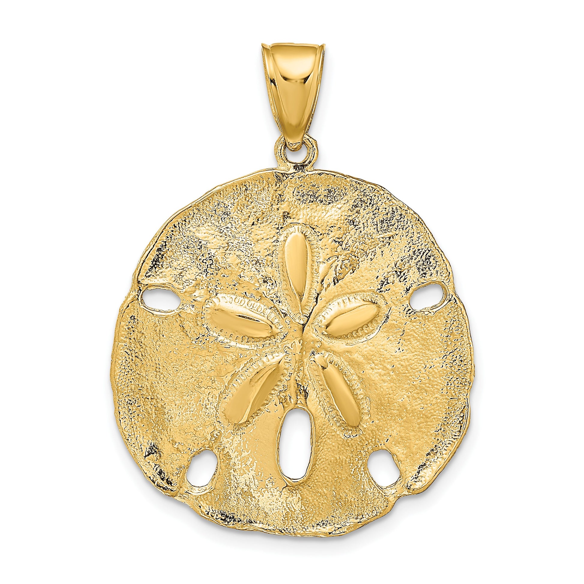 14k Large Sand Dollar Pendant