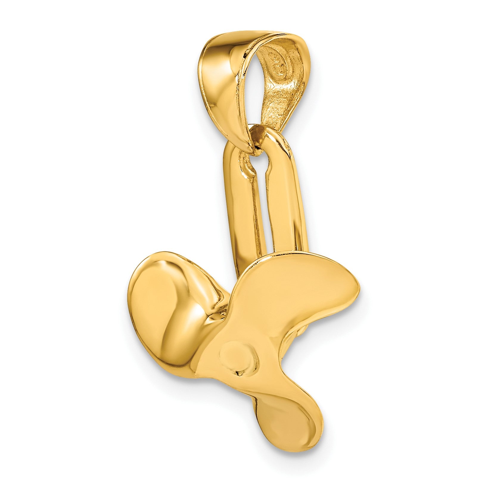 14k 3-D Moveable Blade Propeller Pendant