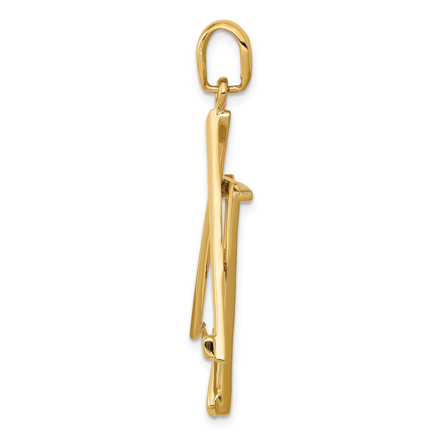 14K Large Cut-out Star of David Pendant