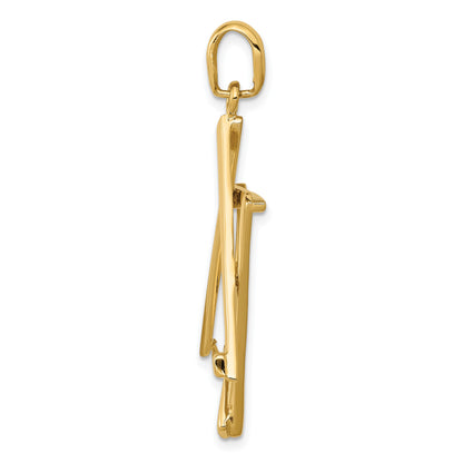 14K Large Cut-out Star of David Pendant