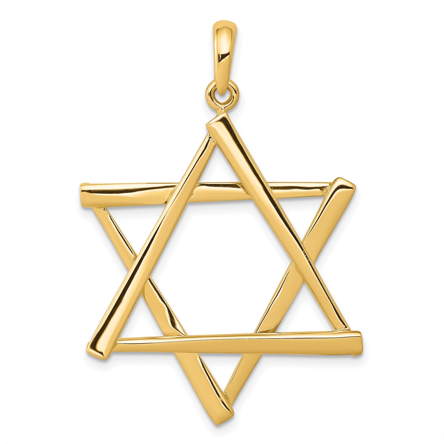 14K Large Cut-out Star of David Pendant