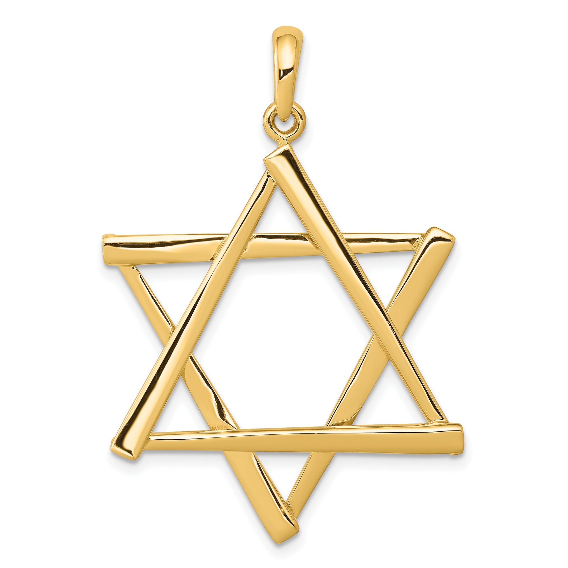 14K Large Cut-out Star of David Pendant
