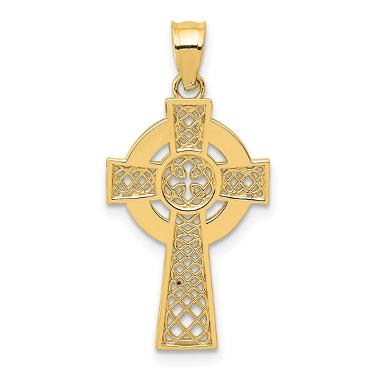 14k Celtic Cross Pendant