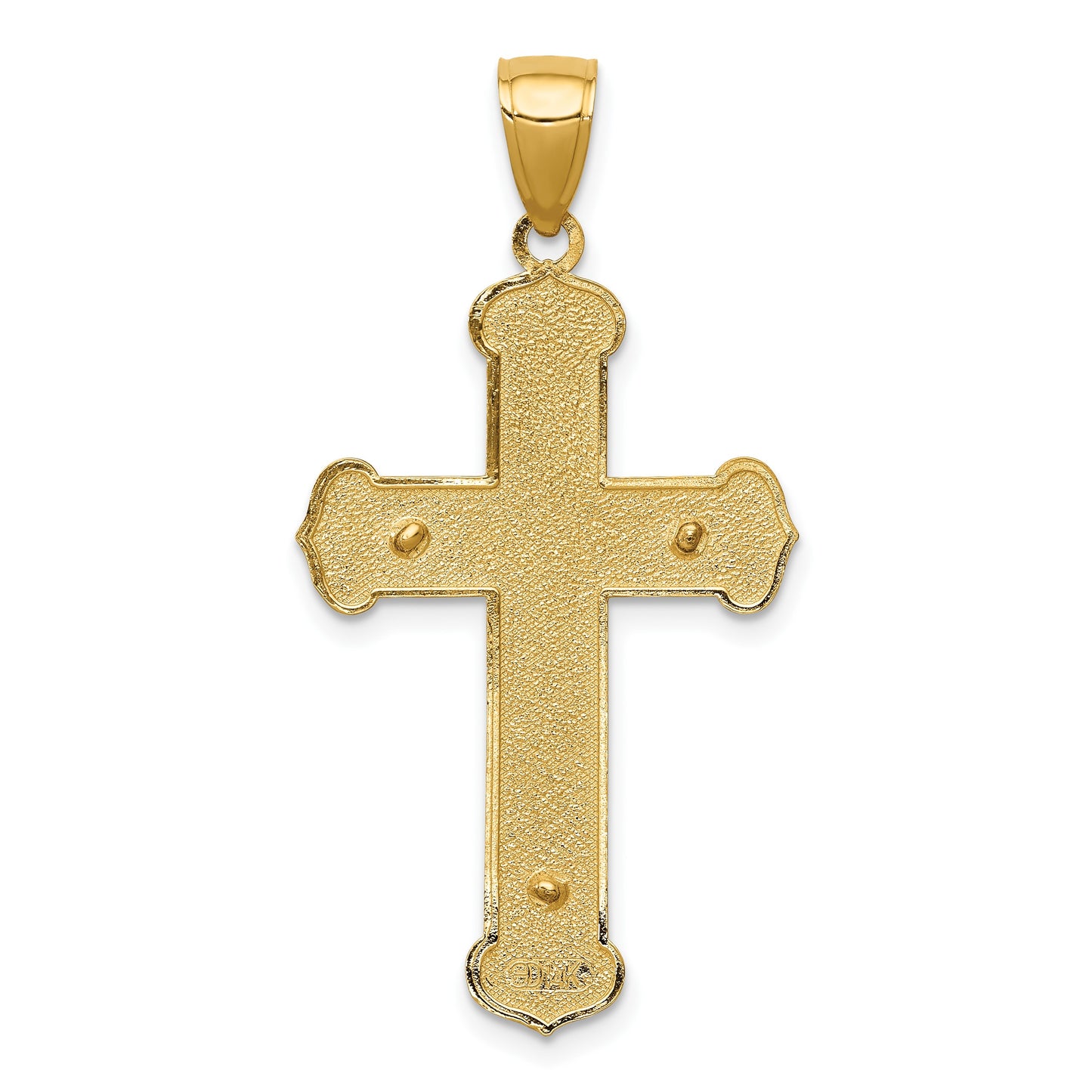 14K Polished Crucifix Pendant