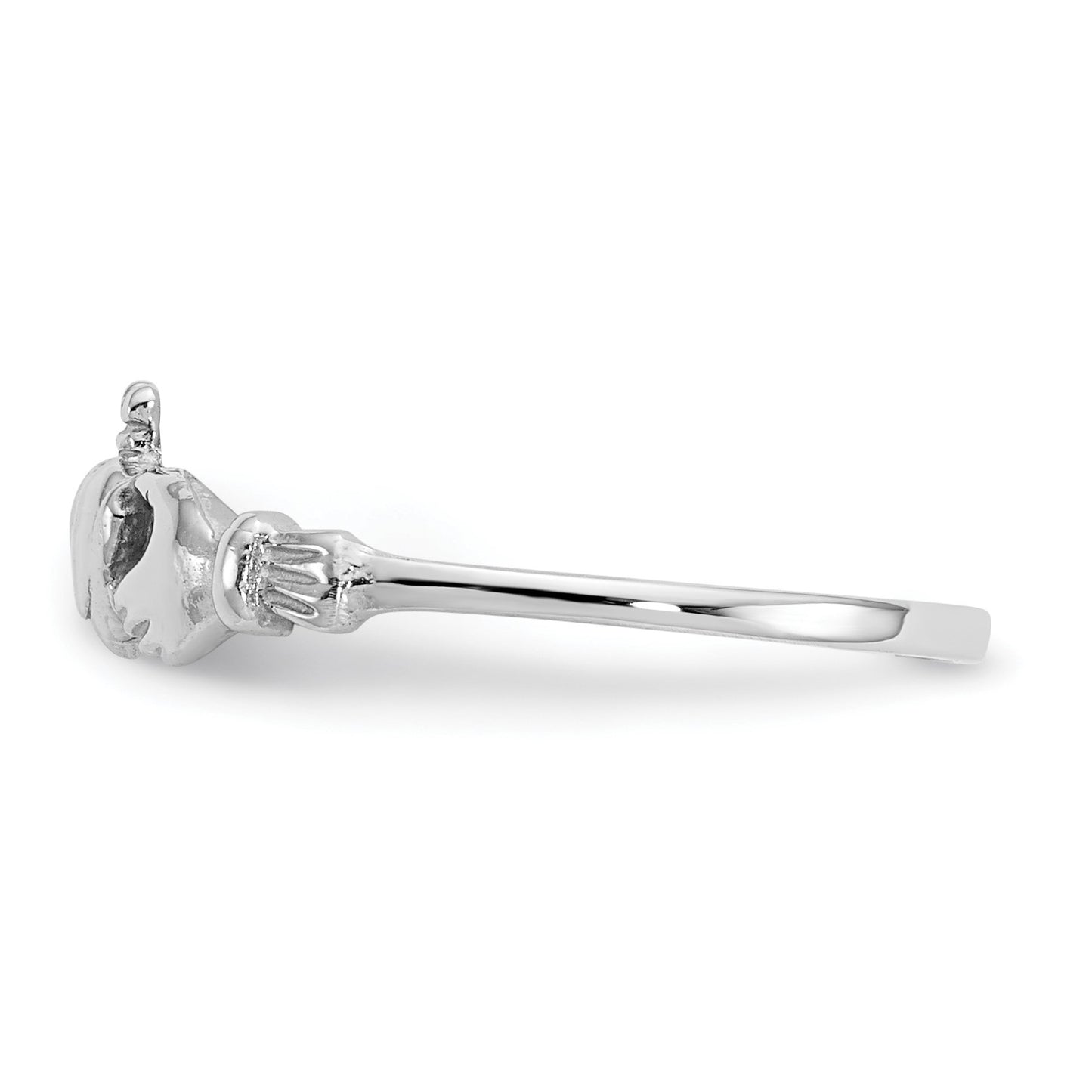 14k White Gold Baby / Childs Size 4 Claddagh Ring