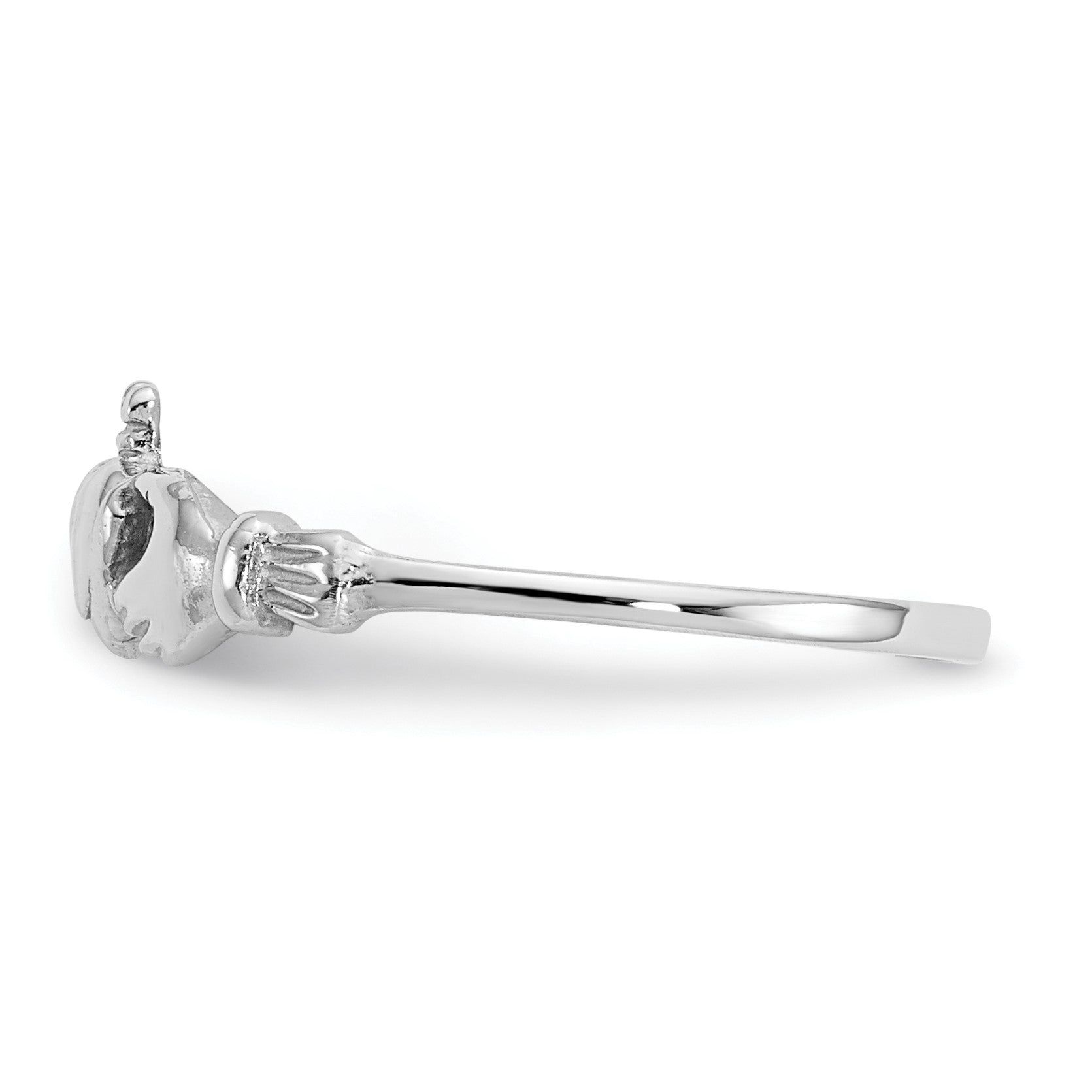 14k White Gold Baby / Childs Size 4 Claddagh Ring