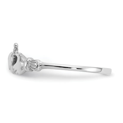 14k White Gold Baby / Childs Size 4 Claddagh Ring