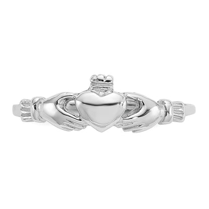 14k White Gold Baby / Childs Size 4 Claddagh Ring