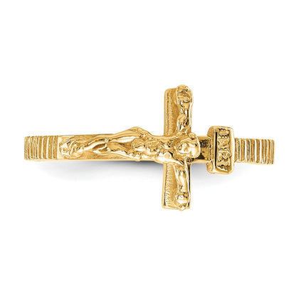 14K Polished Crucifix Ring