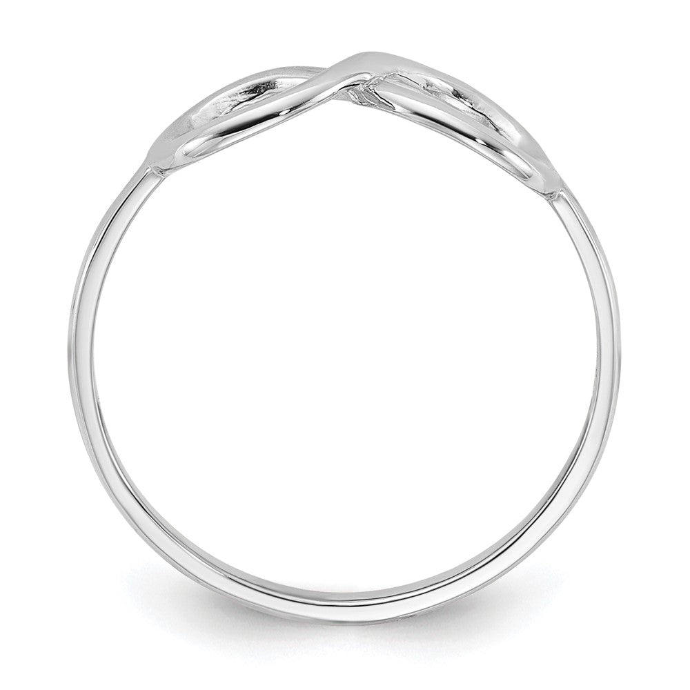 14K White Gold Polished Infinity Ring