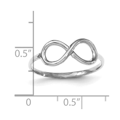 14K White Gold Polished Infinity Ring