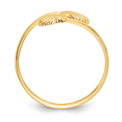 14k Polished Shells Bypass Ring
