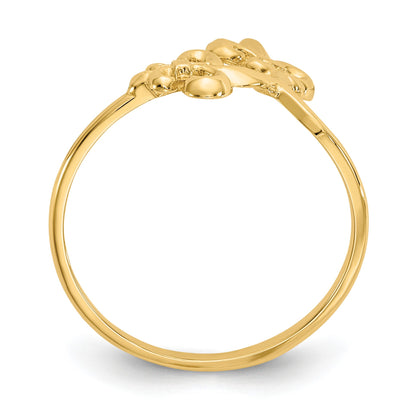 14k Polished Fleur De Lis Ring
