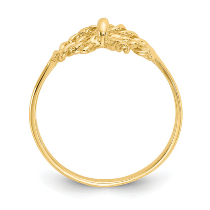 14k Polished Bow Ring