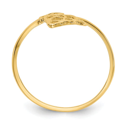 14k Polished Celtic Knot Bypass Ring