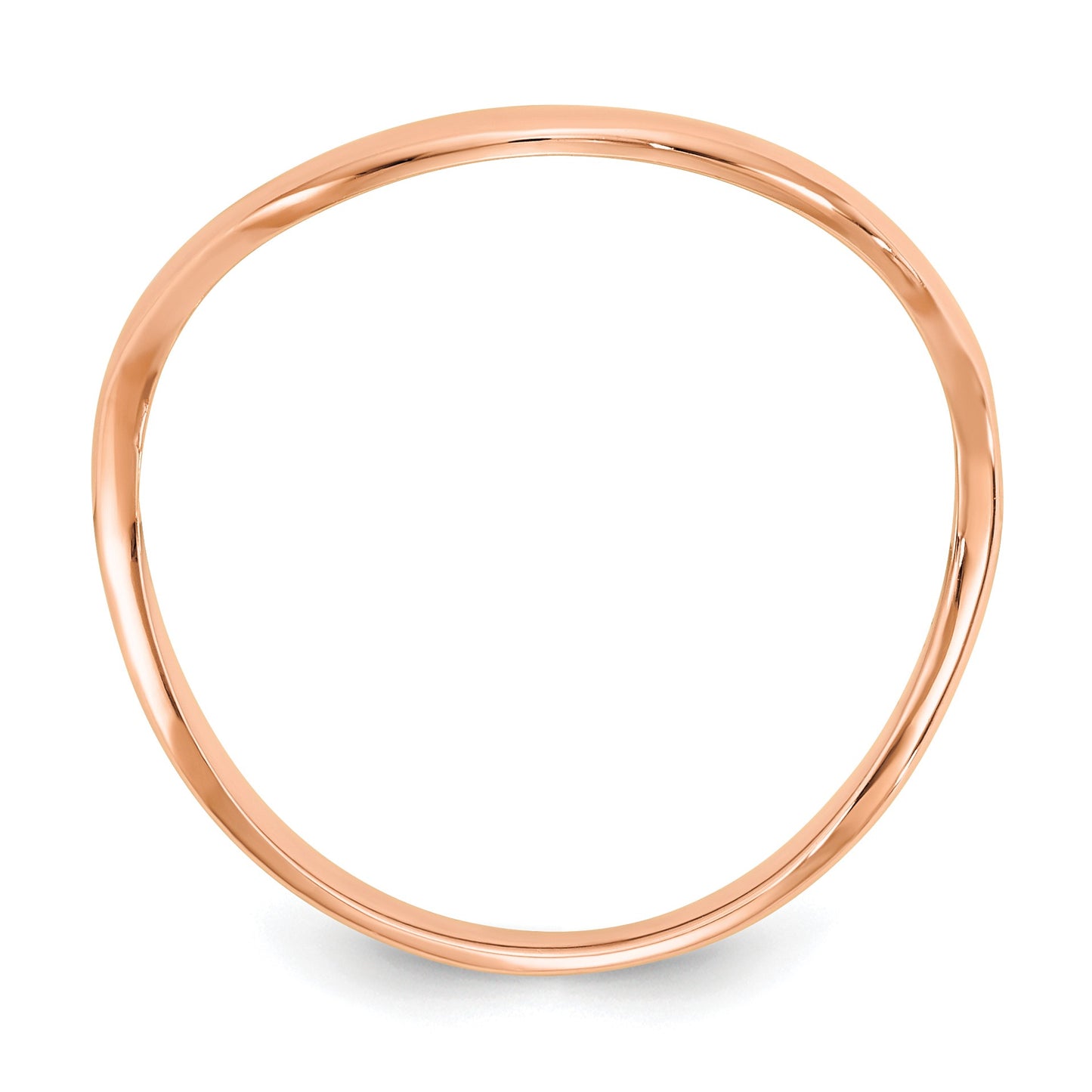 14K Rose Gold Polished Wave Fashion Thumb Ring Size 9