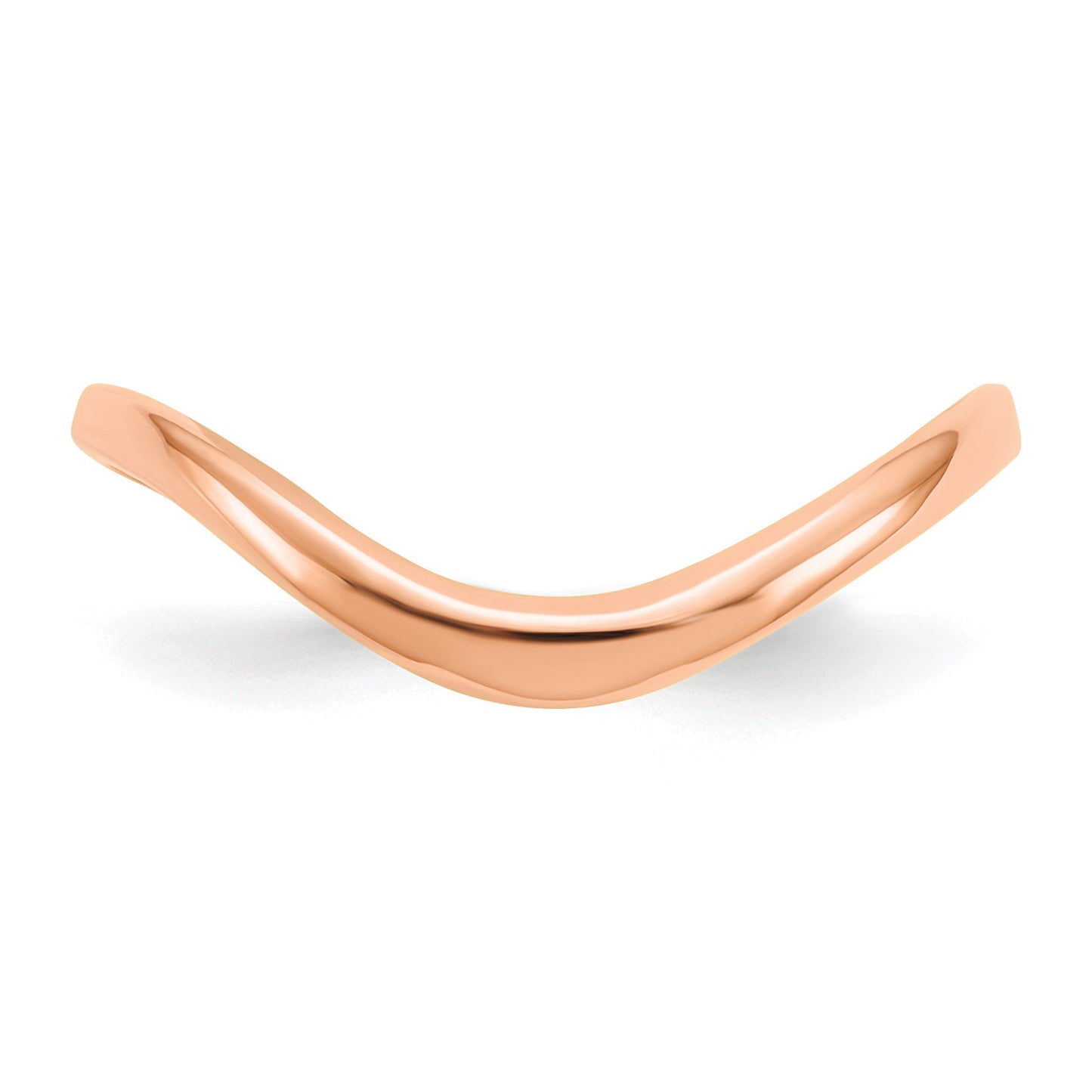 14K Rose Gold Polished Wave Fashion Thumb Ring Size 9