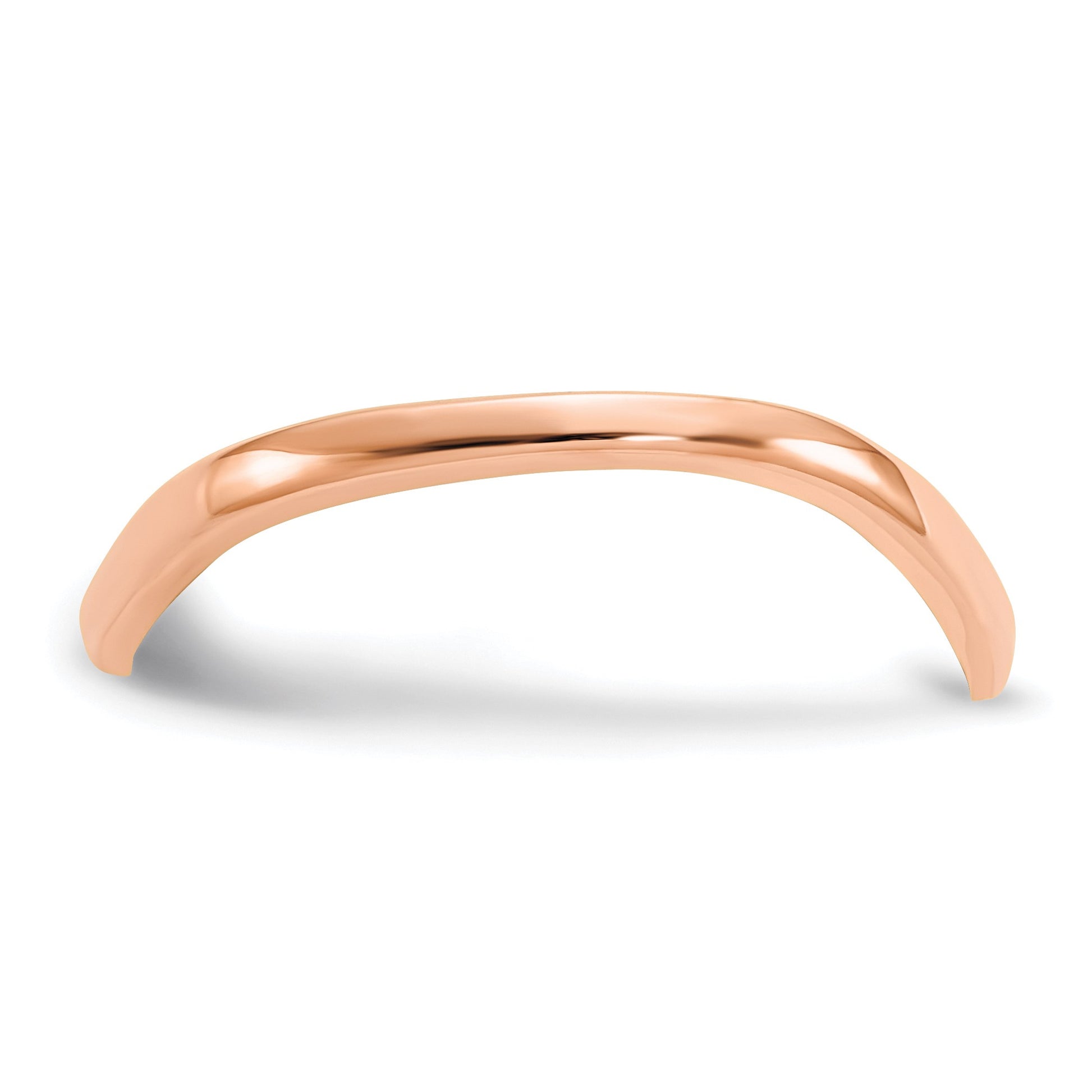 14K Rose Gold Polished Wave Fashion Thumb Ring Size 9