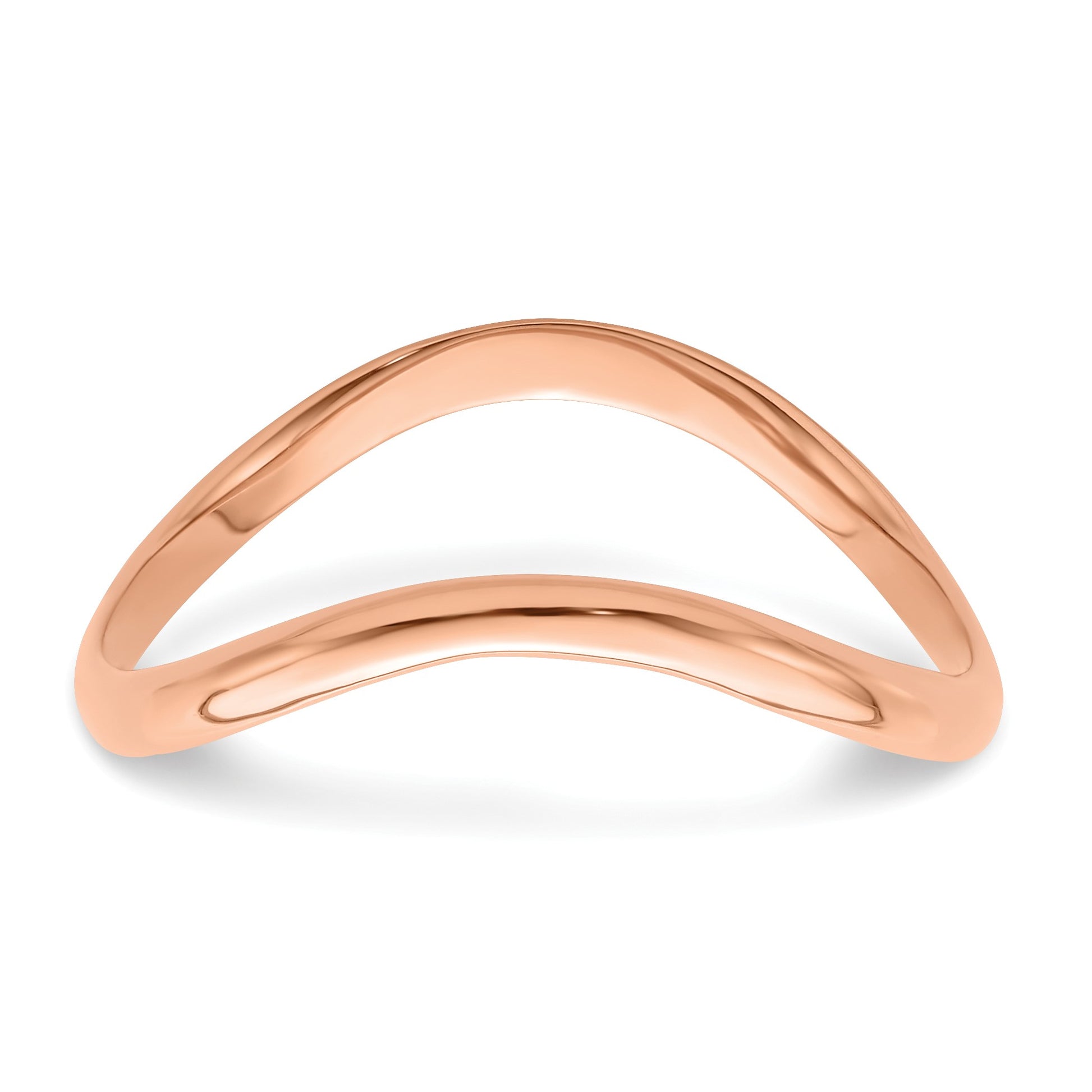 14K Rose Gold Polished Wave Fashion Thumb Ring Size 9