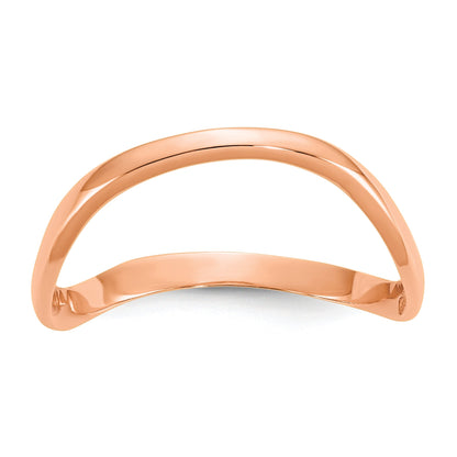 14K Rose Gold Polished Wave Fashion Thumb Ring Size 9
