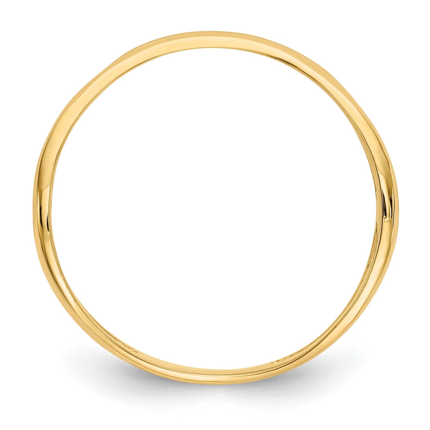 14K Polished Double Wave Fashion Thumb Ring Size 9
