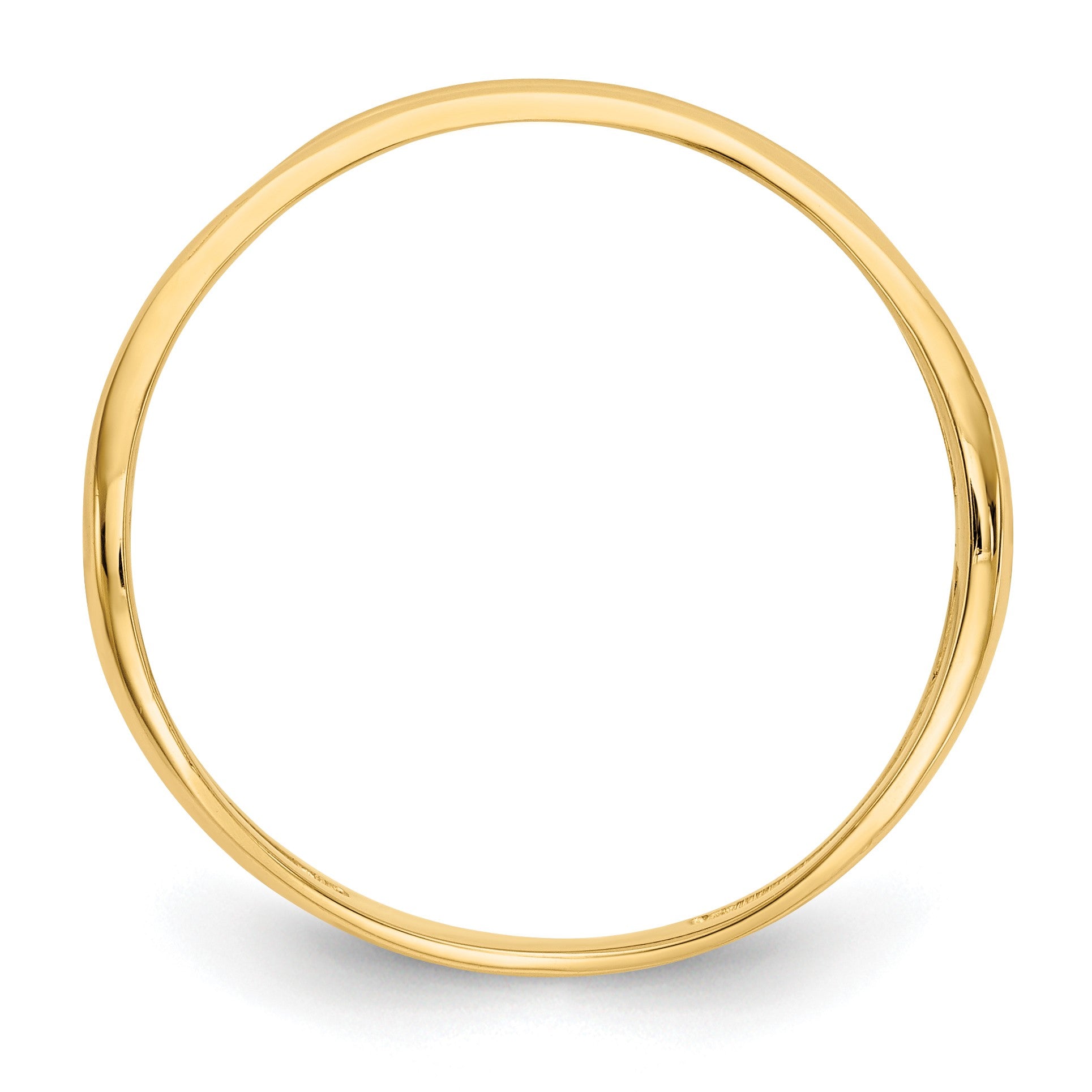 14K Polished Double Wave Fashion Thumb Ring Size 9