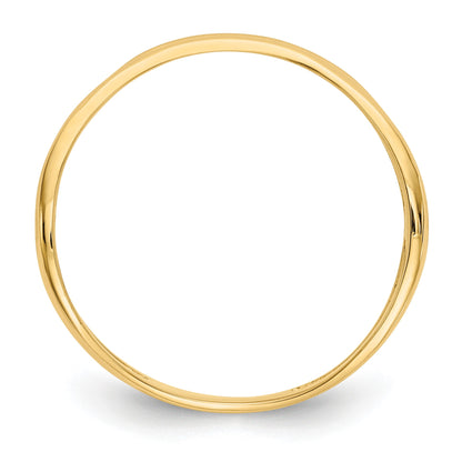 14K Polished Double Wave Fashion Thumb Ring Size 9