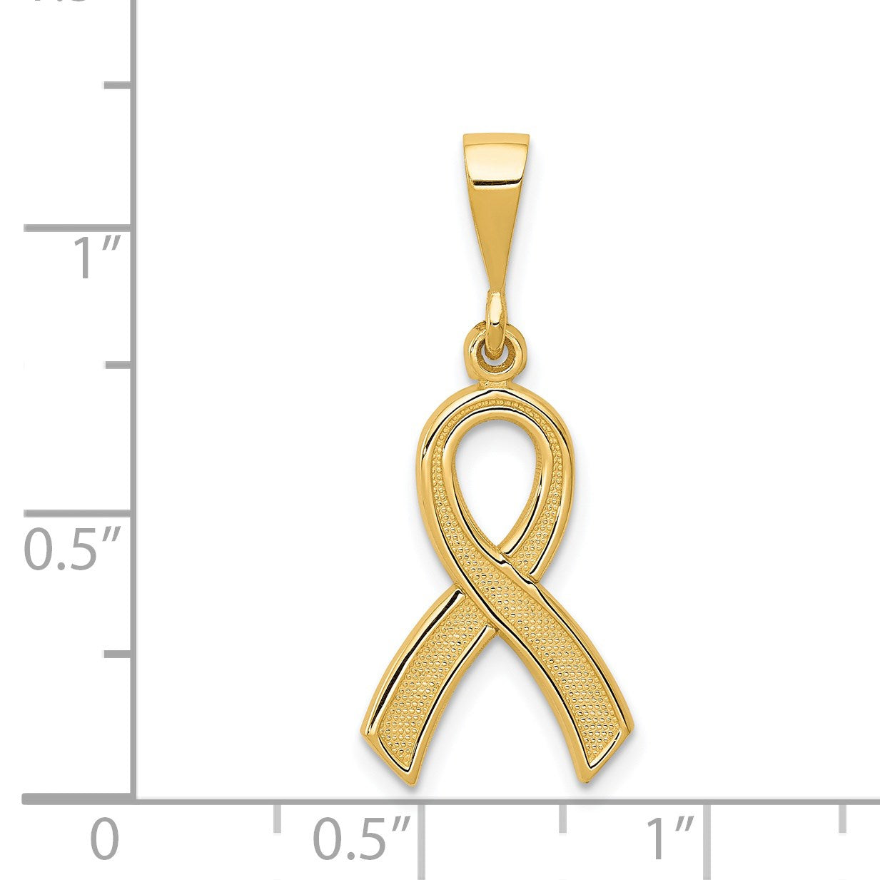 14k Awareness Ribbon Pendant