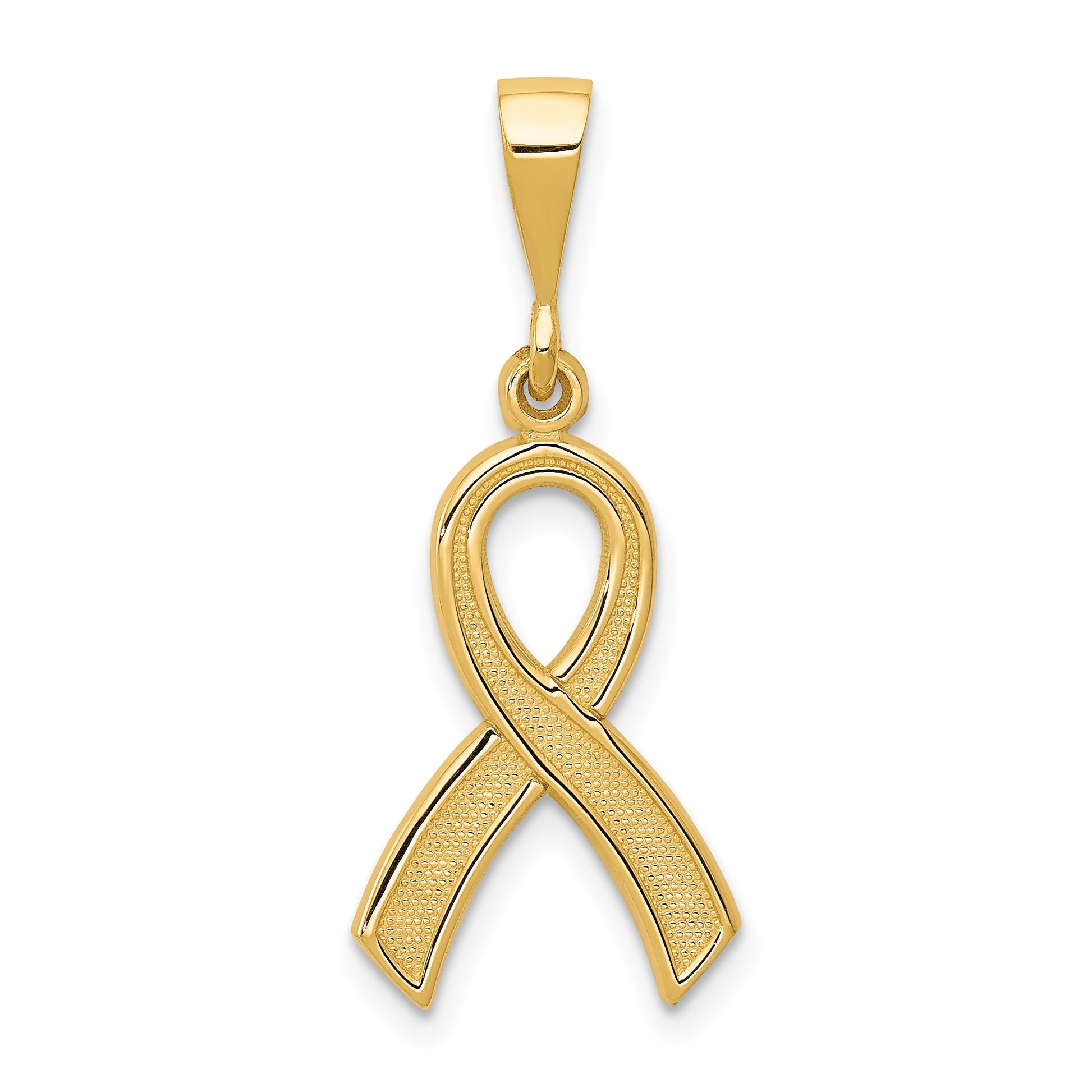 14k Awareness Ribbon Pendant