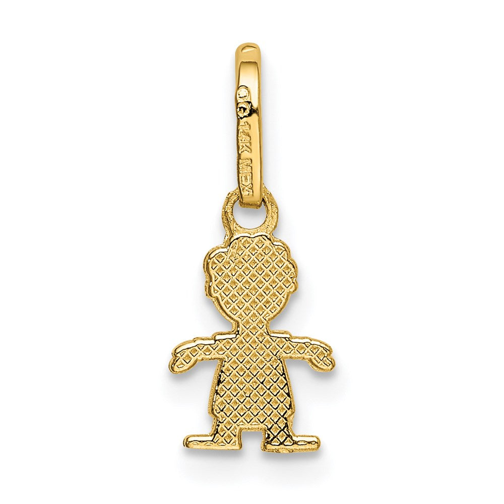 14k Polished Little Boy Pendant