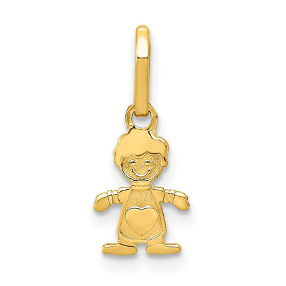 14k Polished Little Boy Pendant