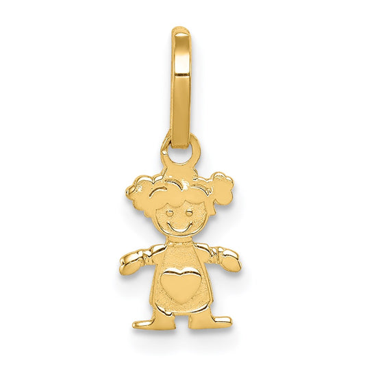 14k Polished Little Girl Pendant