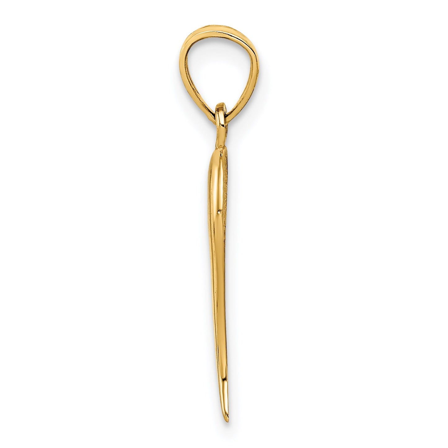 14k Italian Horn Pendant