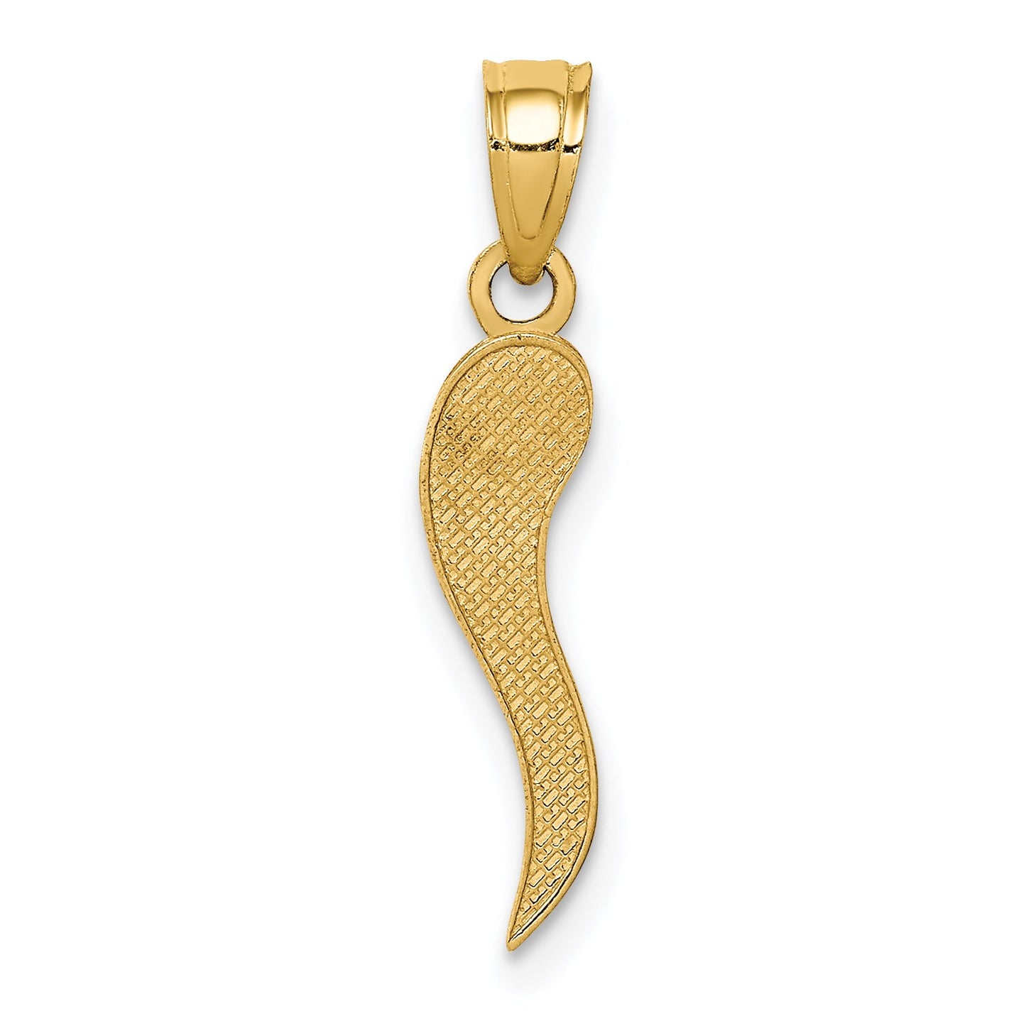 14k Italian Horn Pendant