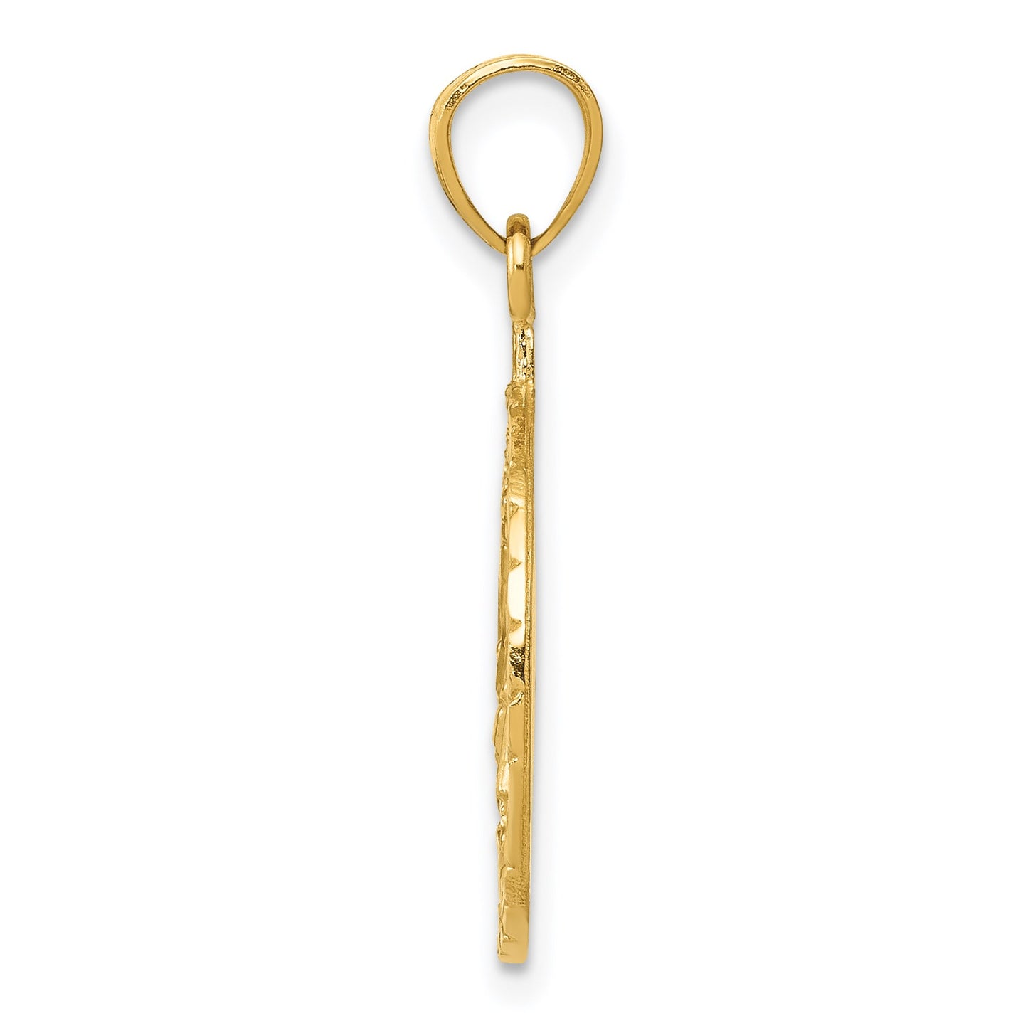 14k Polished and Diamond-cut Masonic Symbol Pendant
