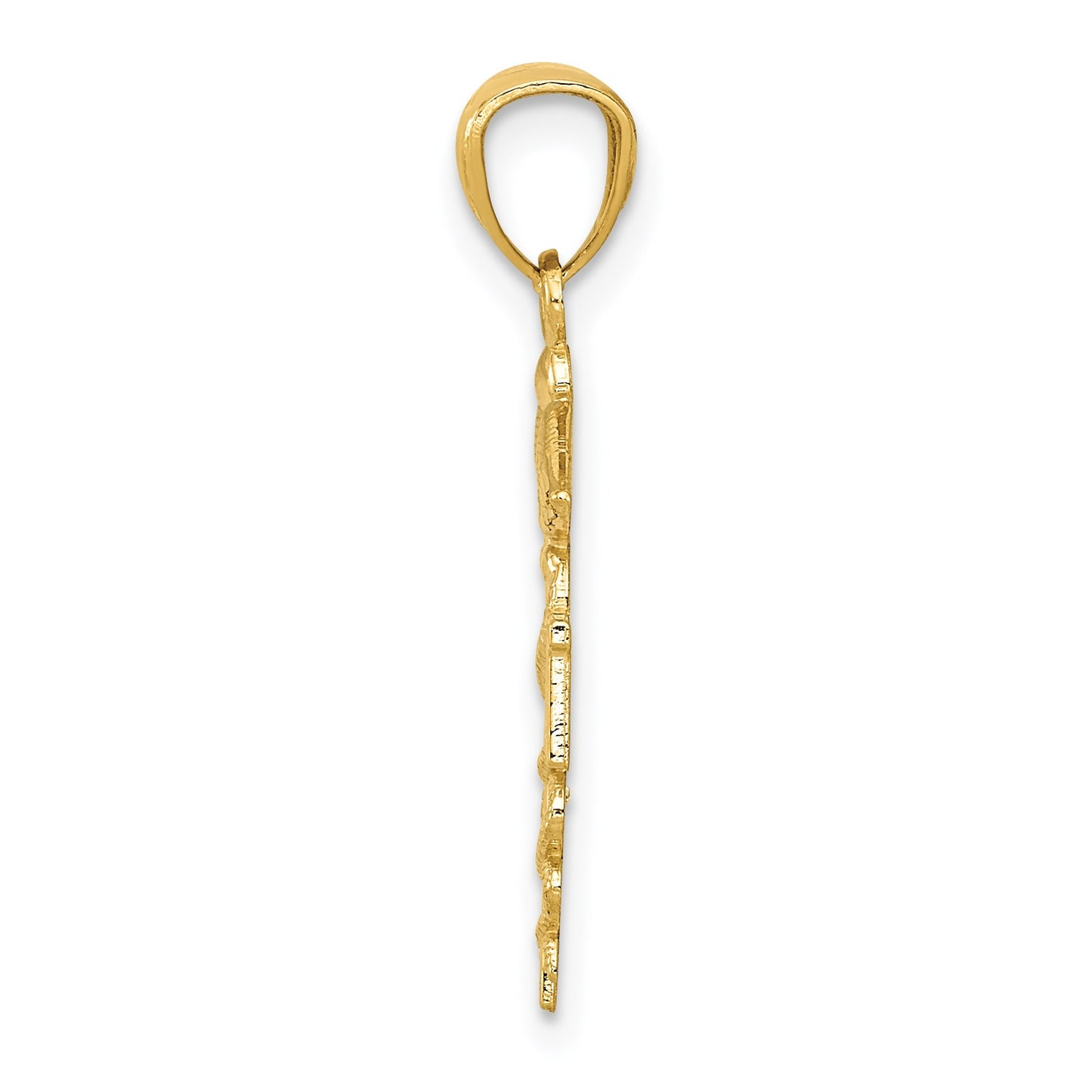 14k Diamond-cut Polished RN Registered Nurse Pendant
