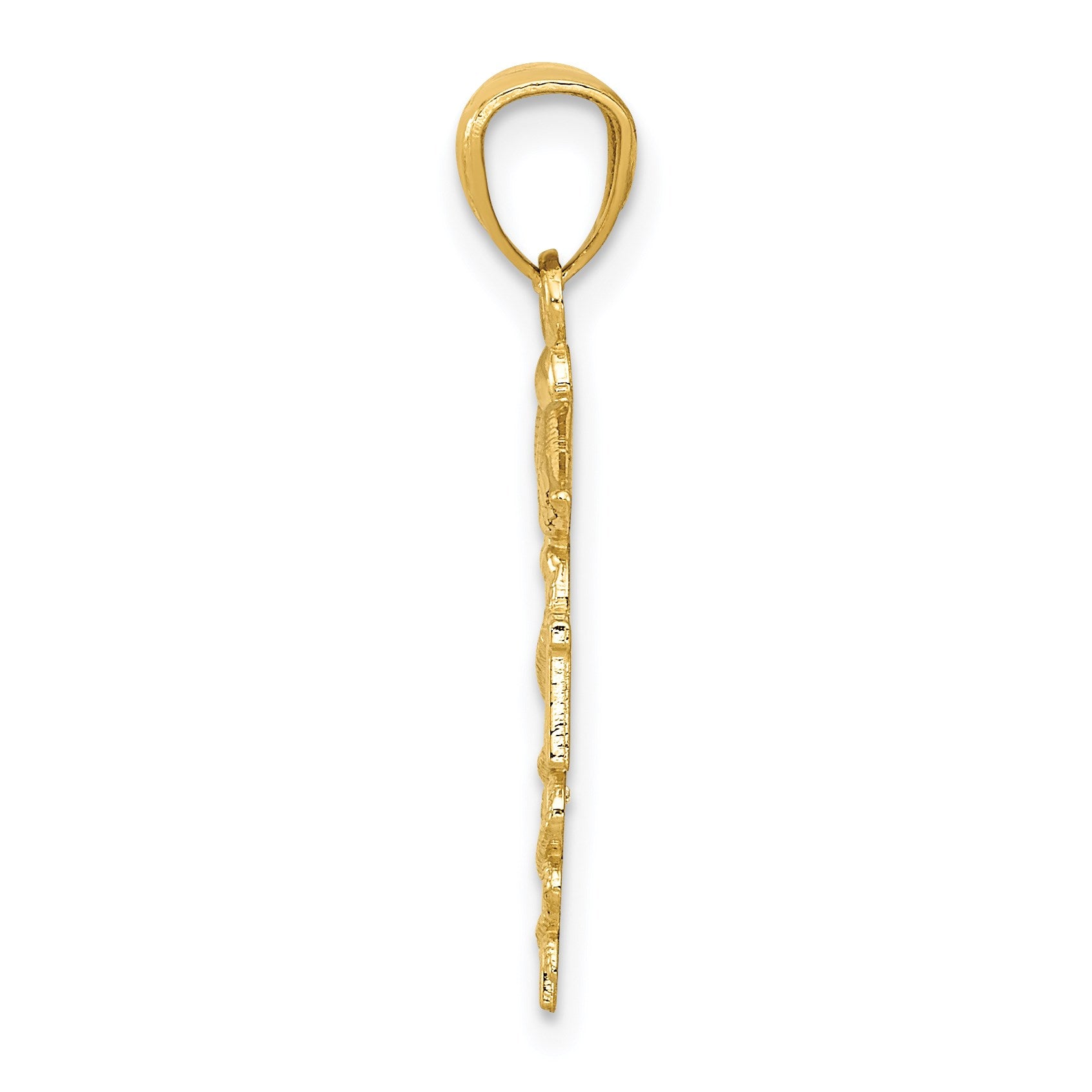 14k Diamond-cut Polished RN Registered Nurse Pendant