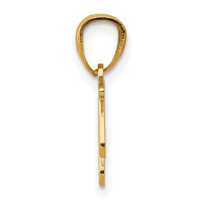 14k Polished Music Notes and Treble Clef Pendant